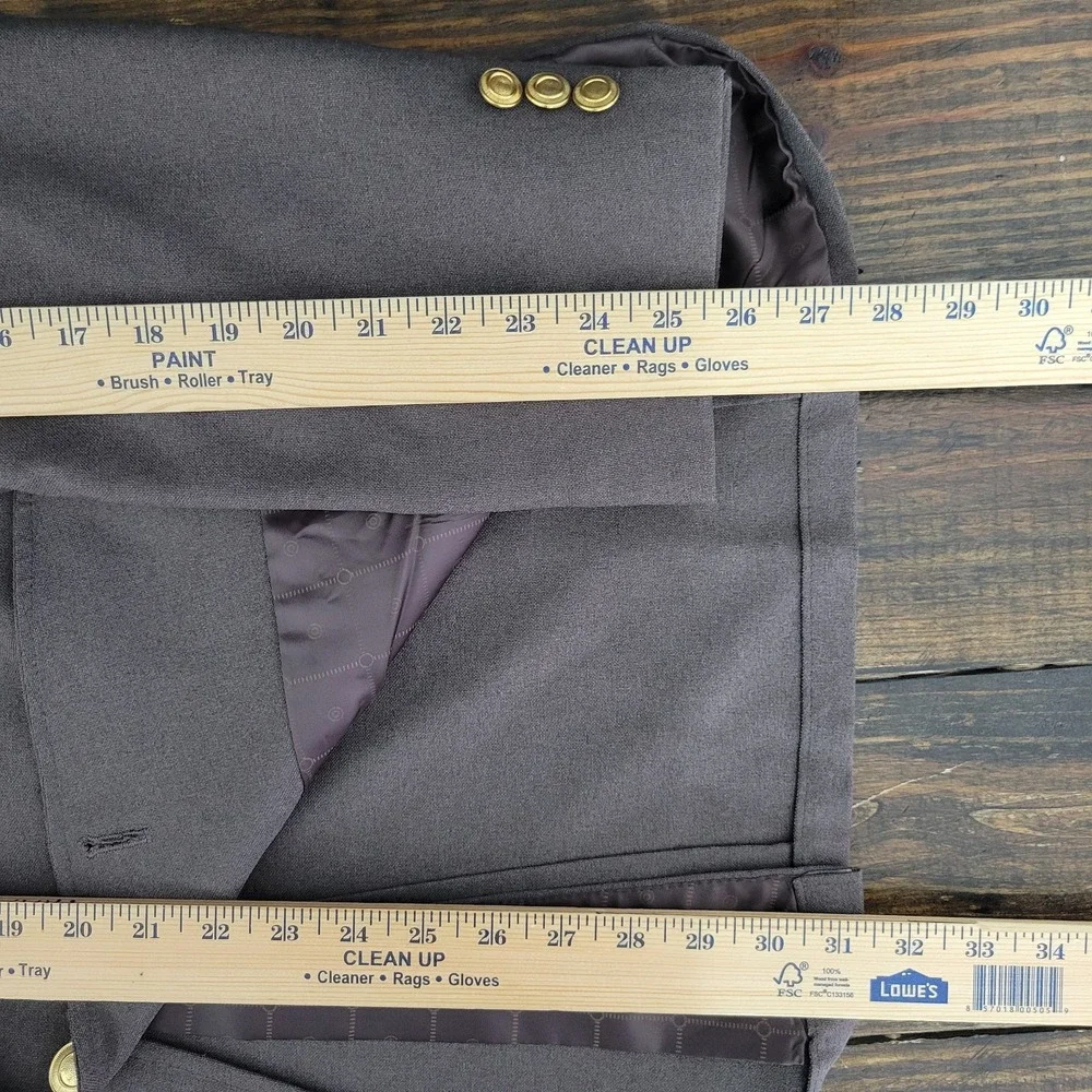 Perma Prest Classic Collections Men's Sport Coat Blazer Two Button‎ Brown 46R